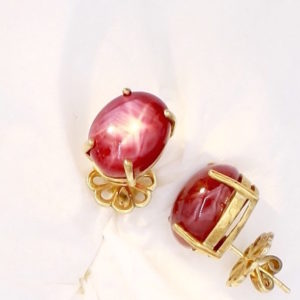 Star Ruby Earrings