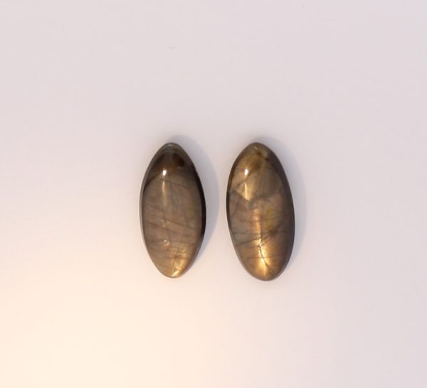 Gold Sheen Sapphire Gemstone Matched Pair