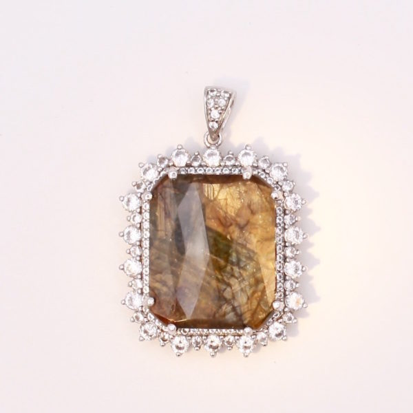 Gold Sheen Sapphire Pendant