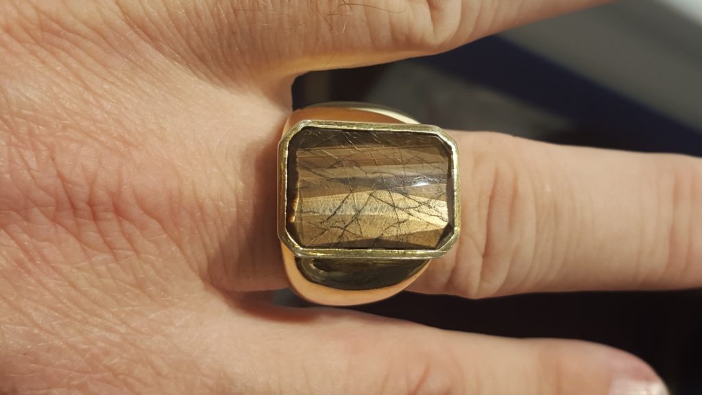 45ct Gold Sheen Sapphire Men's Ring