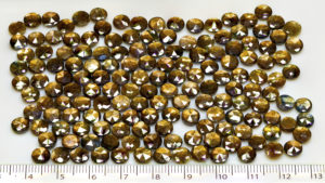 gold sheen sapphire parcel small round faceted